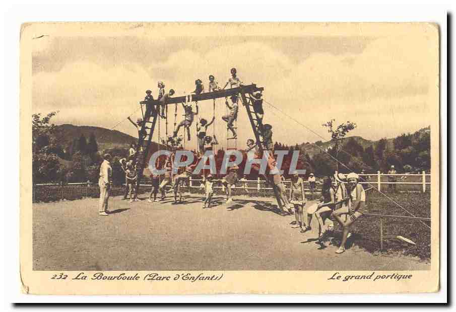 La Bourboule CPA PArc d'enfants LE grand portique