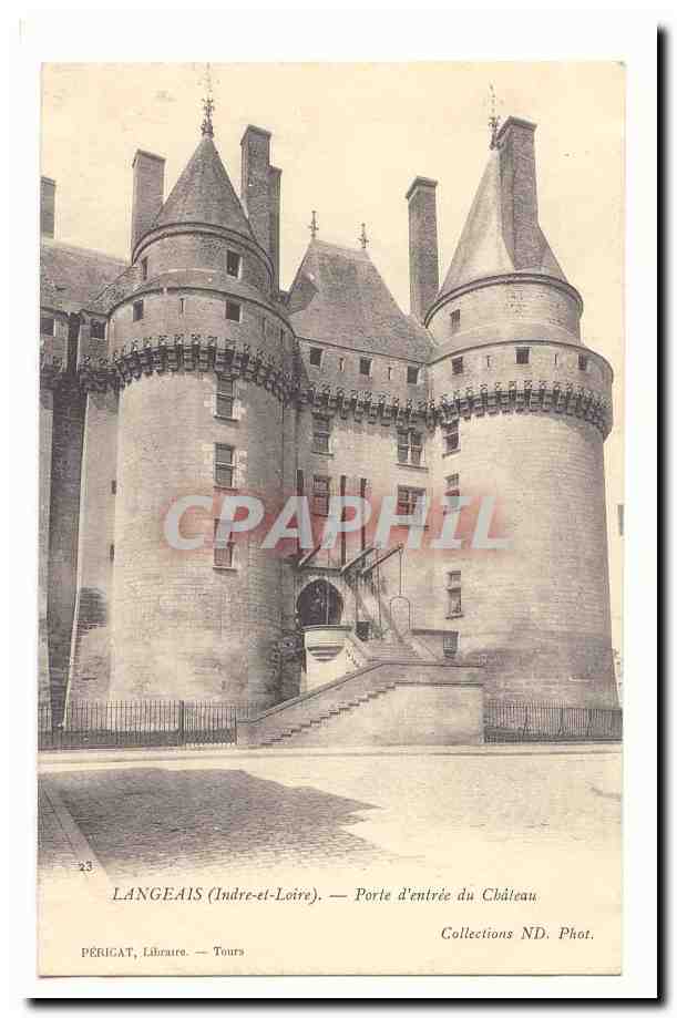 langeais CPA porte d'entree du chateau