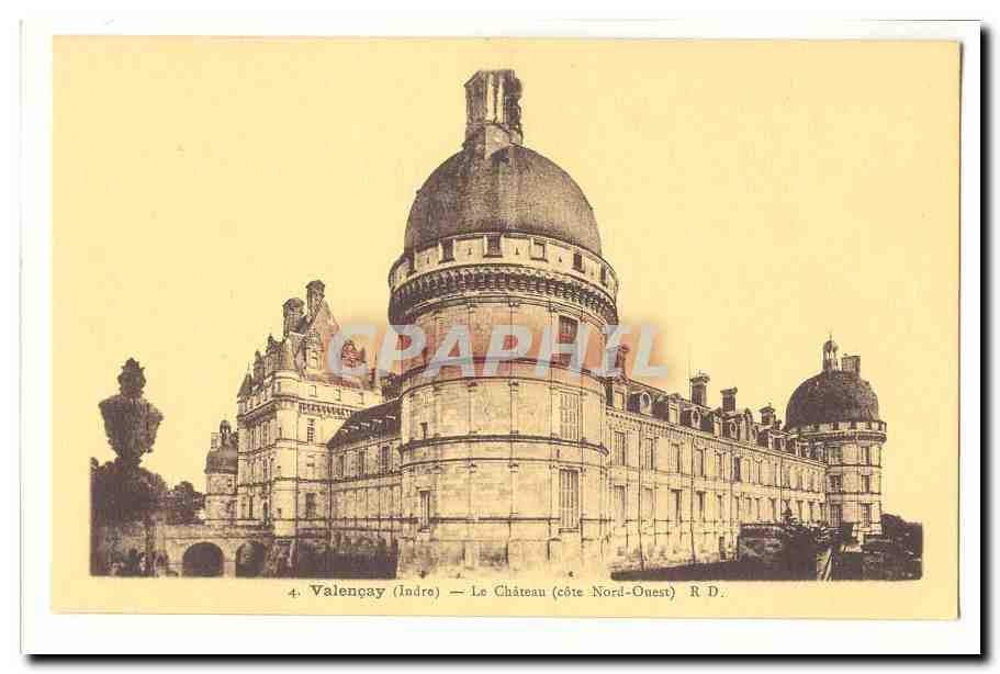 Valencay CPA le chateau (cote Nord Ouest)