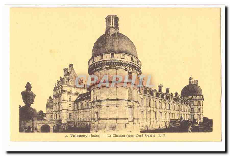Valencay CPA le chateau (cote Nord Ouest)