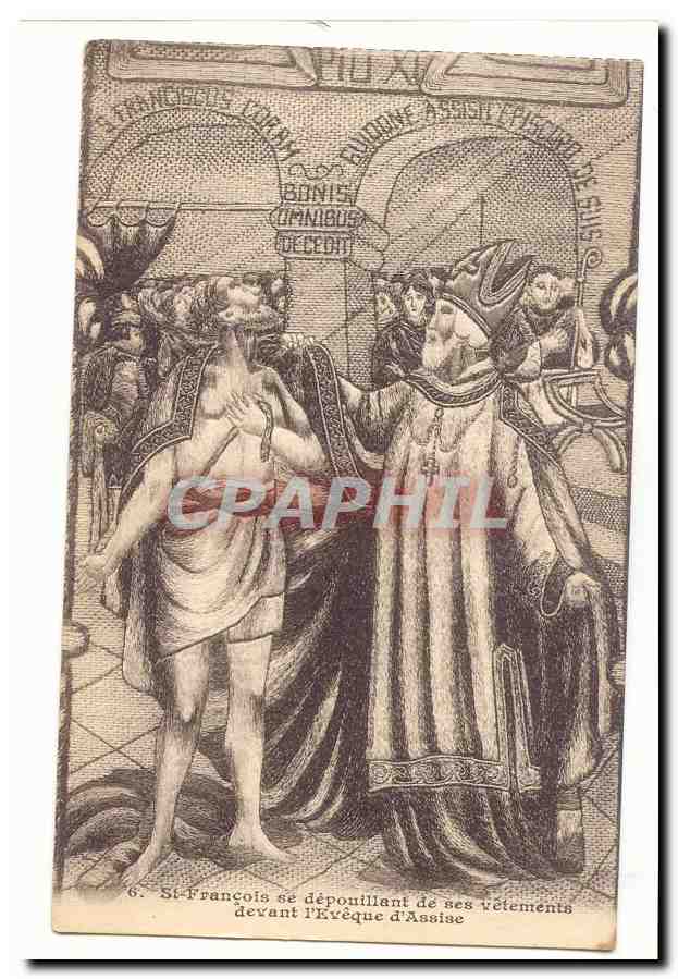 St Francois se depouillant de ses vetements devant l'eveque d'Assise