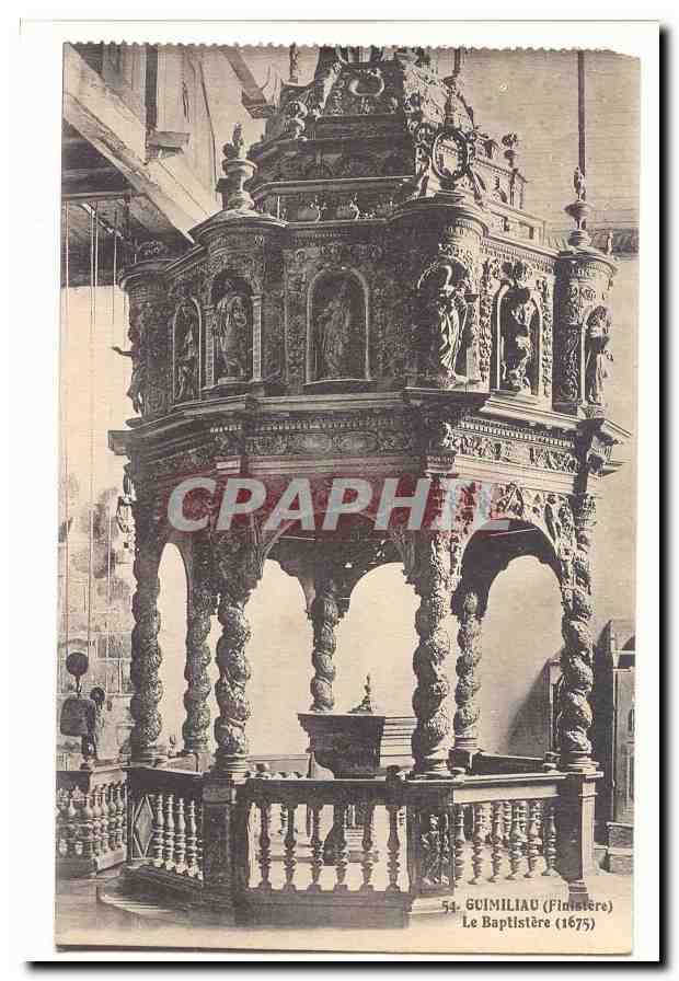Guimiliau (Finistère) — Le Baptisterie (1675) — CRAPHY