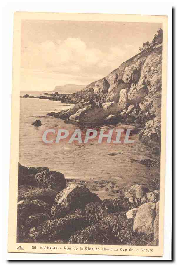 Morgat — Vue de la Côte en allant au Cap de la Chèvre — CPHIL