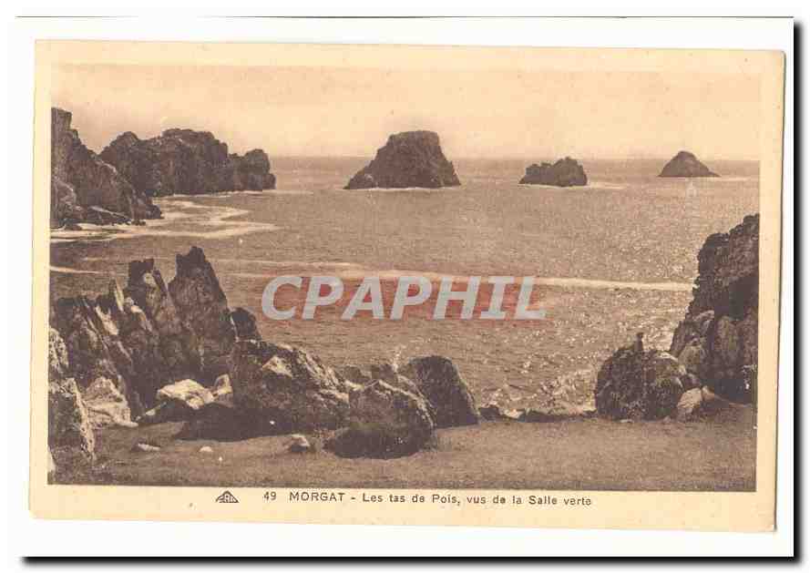 Morgat - Les tas de Pois, vus de la Salle verte — CPAPHIL n°49