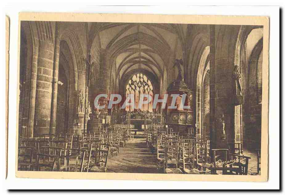 Locronan CPA Interieur de l´Eglise 15eme