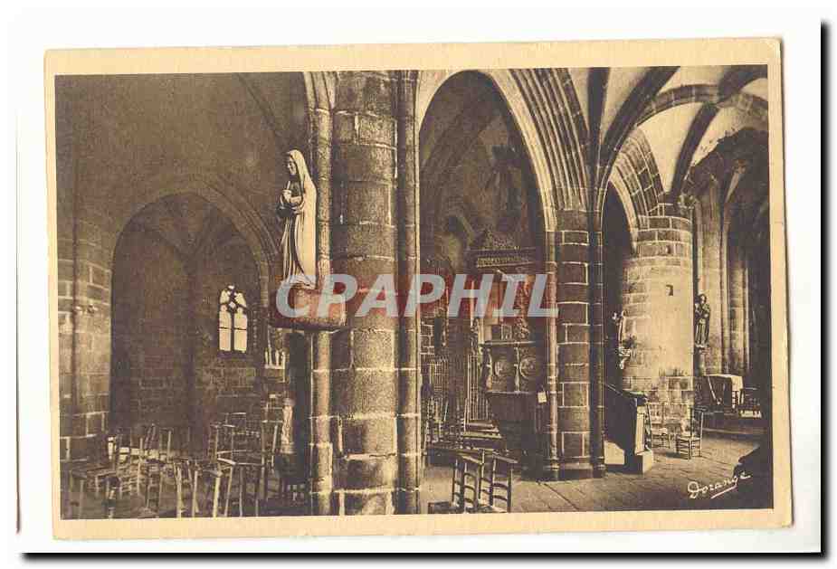 Locronan CPA Interieur de l'Eglise 15eme Bas cote