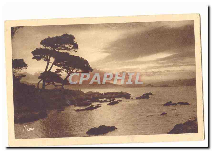 Ile Saint Honorat CPA Un coucher de soleil vu de Lerins