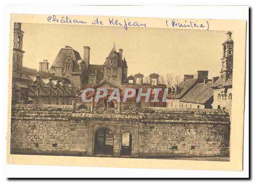 chateau de Kerjean CPA Facade principale La grande porte