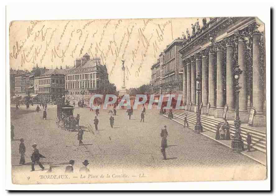 Bordeaux CPA la place de la Comedie