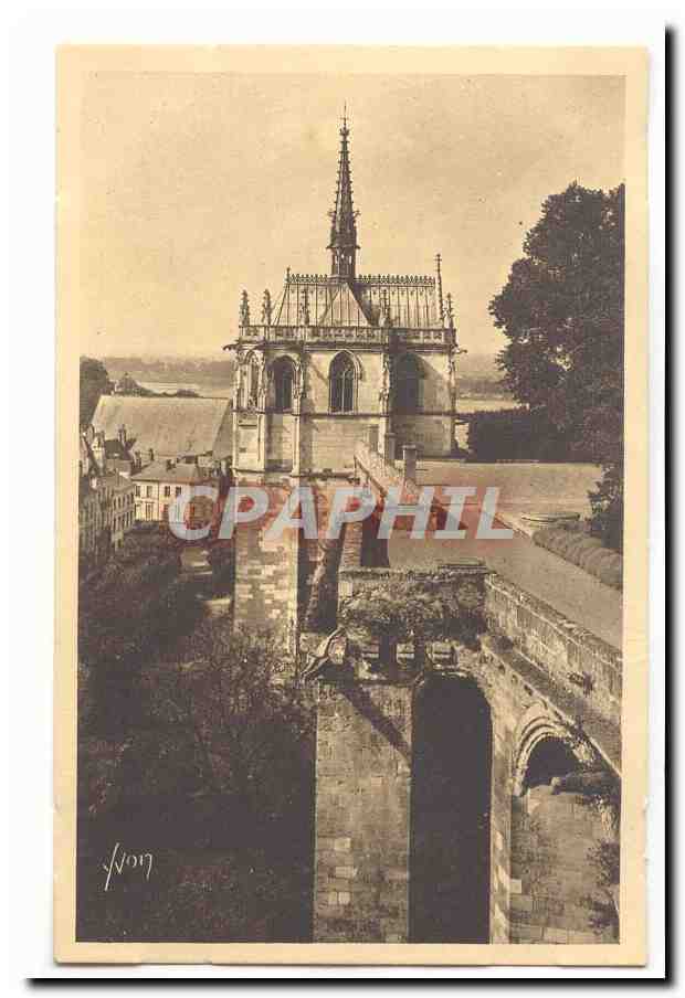 Chateau d'Amboise CPA La chapelle St Hubert
