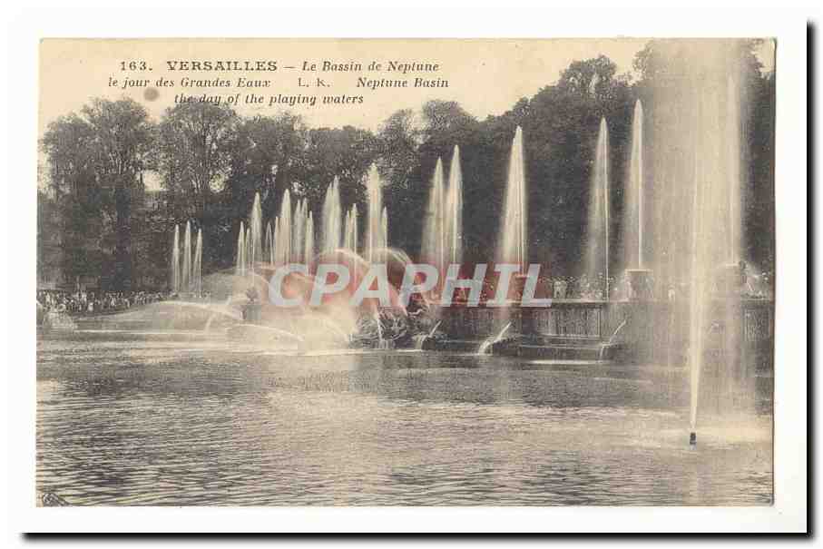 Versailles CPA Le bassin de Neptune le jour des grandes eaux