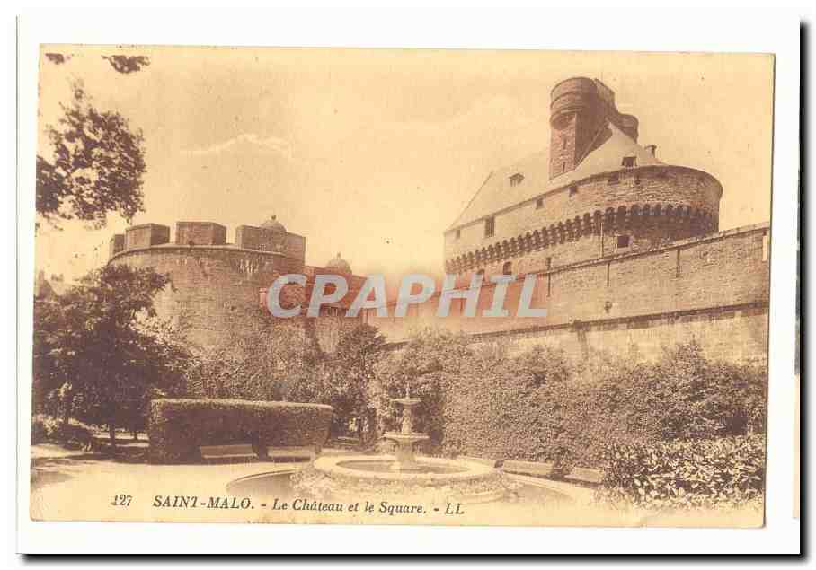 Saint Malo CPA Le chateau et le square