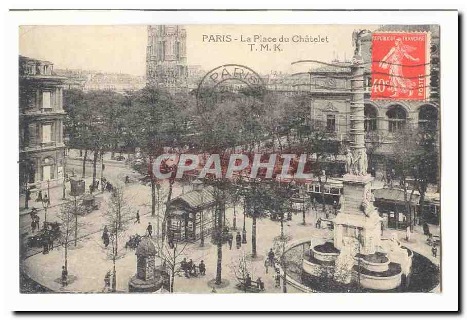 Paris (1er) CPA Place du chatelet