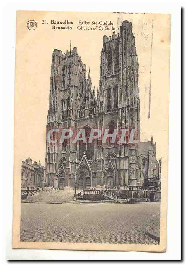 Bruxelles CPA Eglise Ste Gudule