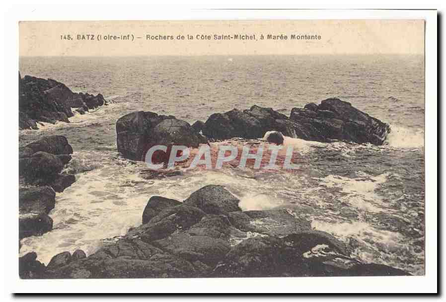 Batz CPA Rochers de la cote Saint Michel a maree montante