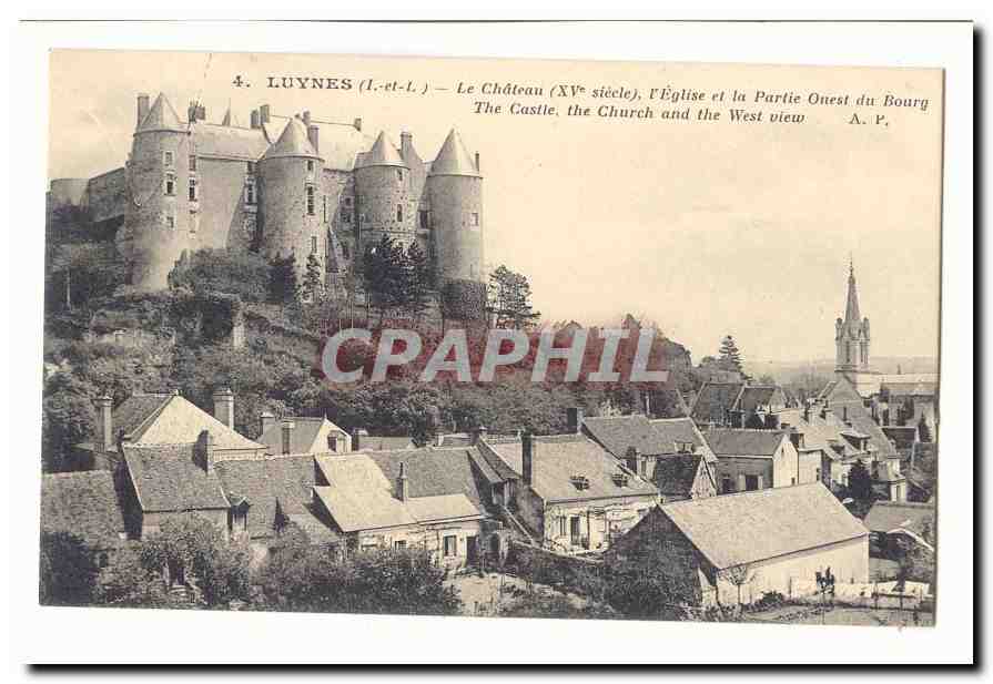 Luynes CPA Le chateau l'eglise et la aprtie ouest du Bourg