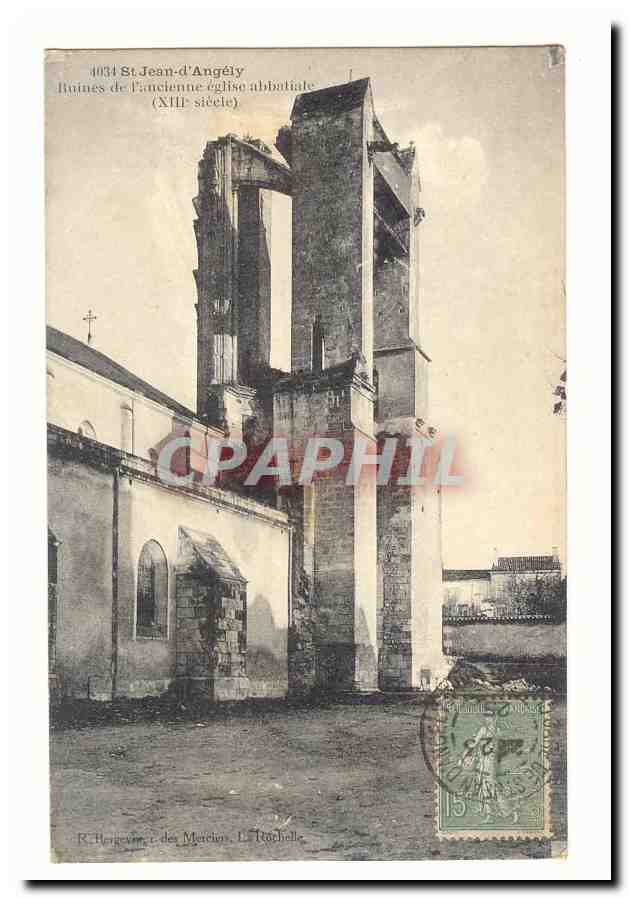 Ruines de l'ancienne église abbatiale — St Jean-d'Angély — R. Hergevin et des Marchon, D. Rochelle