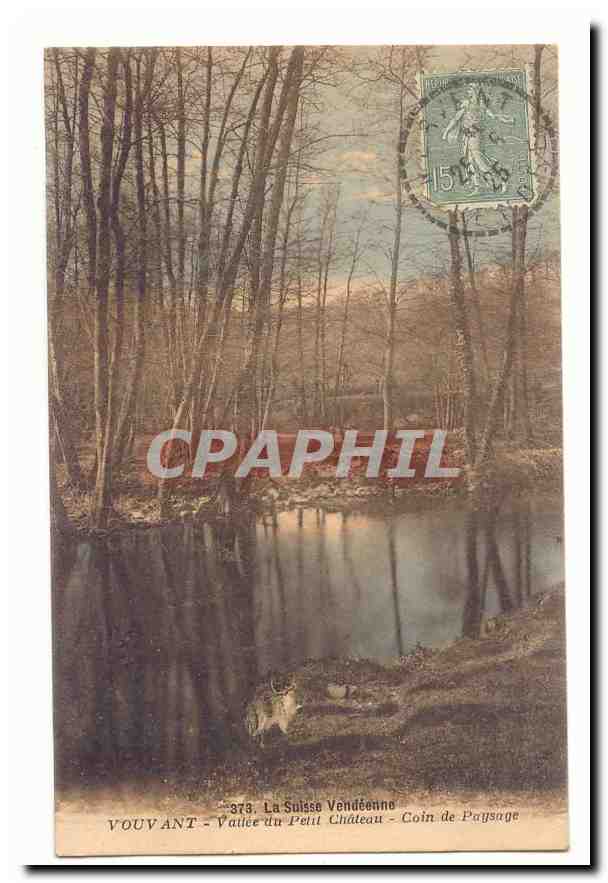 La Suisse vendeene CPA Vouvant Vallee du petit chateau Coin de paysage