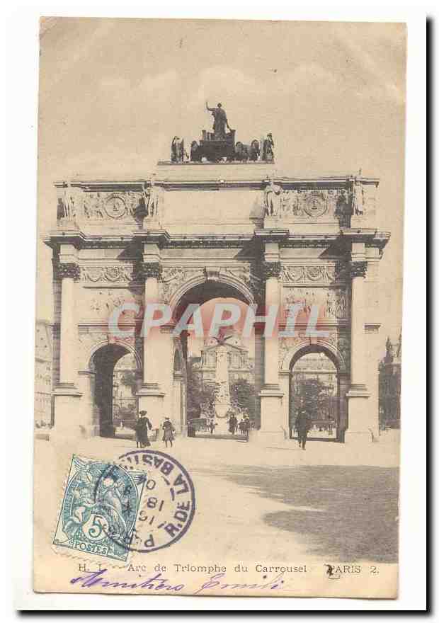 Paris (1er) CPA Arc de TRiomphe du Carrousel (Louvre)