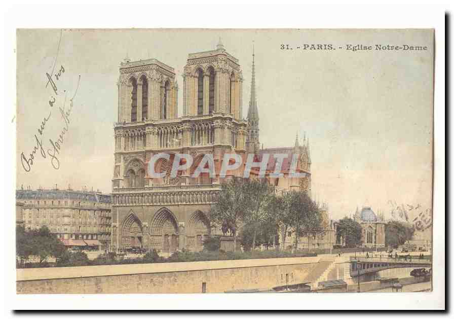 Paris (4eme) CPA Eglise Notre DAme