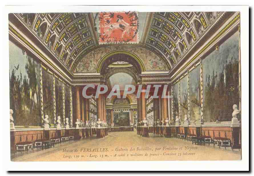 CPA Musee de Versailles Galerie des Batailles par Fontaine et Nepveu
