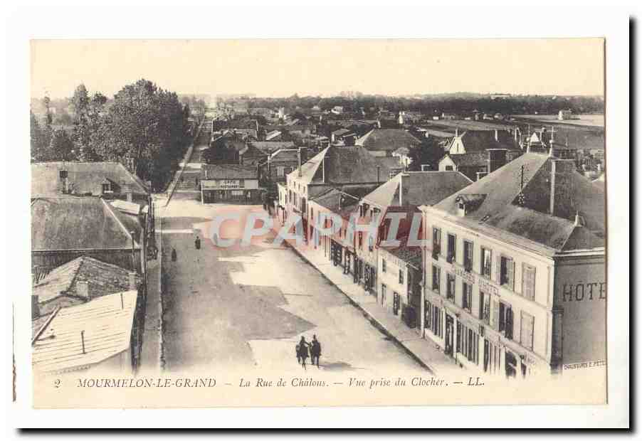 Mourmelon-le-Grand — La Rue de Châlons — Vue prise du Clocher — LL.