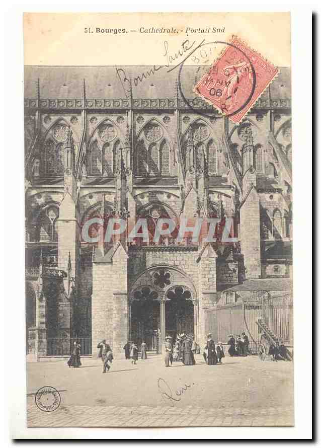 Bourges CPA Cathedrale Portail sud