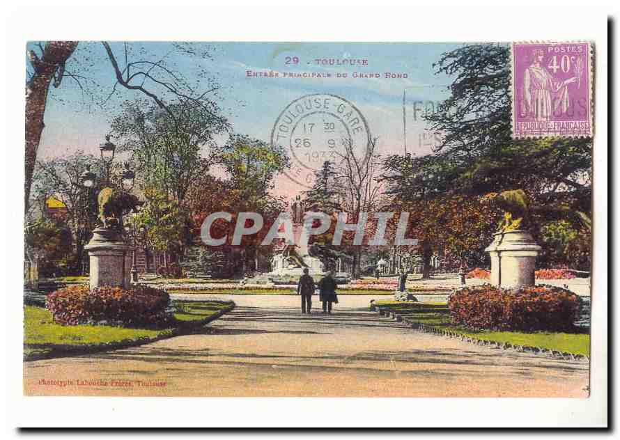 Entrée principale du Grand Rond — Toulouse — Phototypie Lahouche Frères
