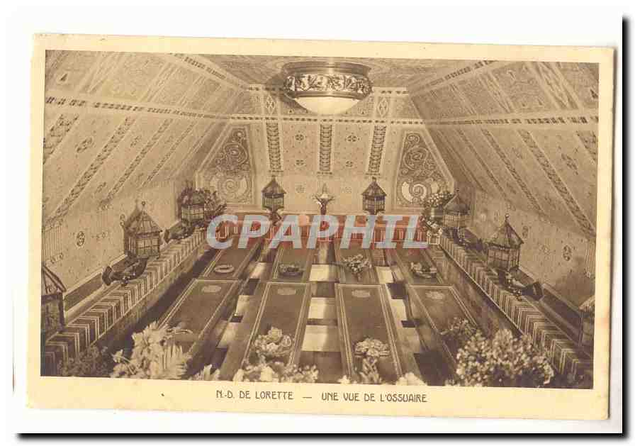 notre Dame de Lorette CPA Une vue de l'ossuaire