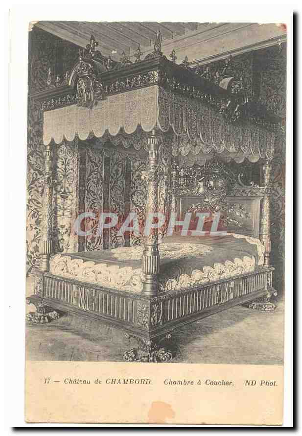 Chateau de Chambord CPA Chambre a coucher