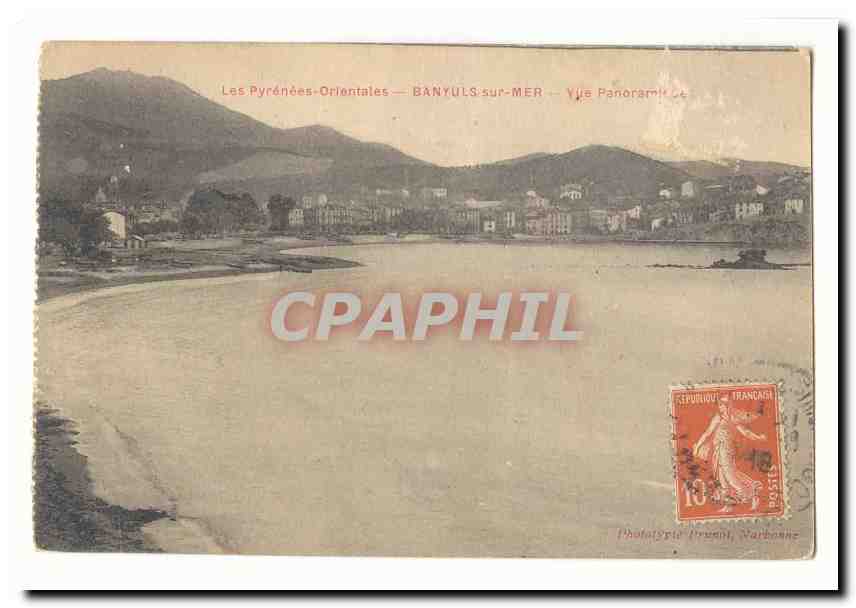 Baynuls sur Mer CPA Vue panoramique (aff Semeuse 138 IC)