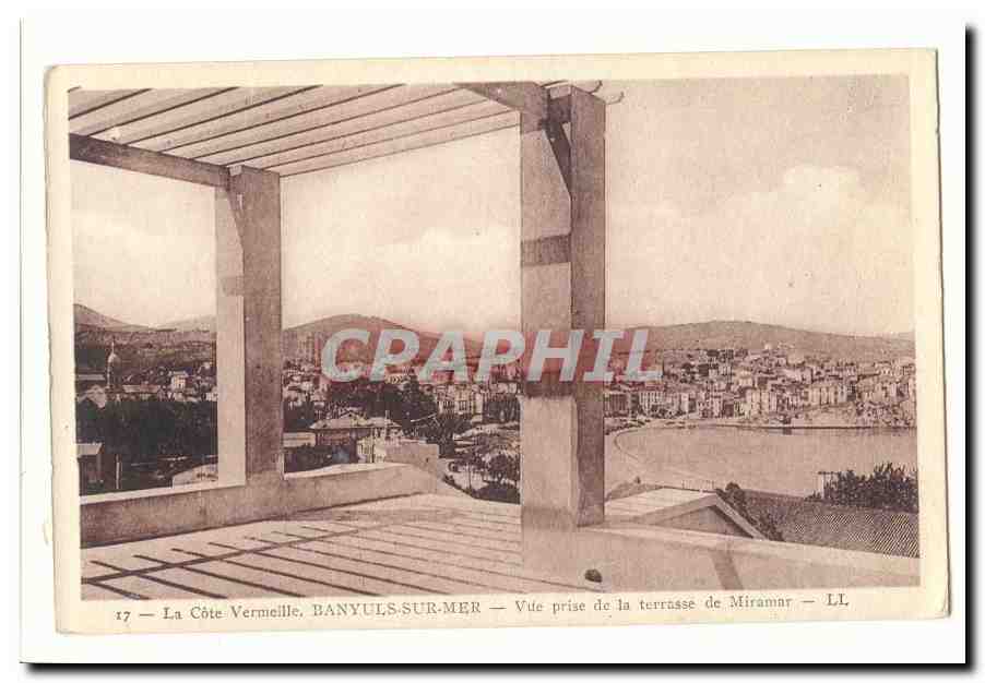 La Cote Vermeille Baynuls sur Mer CPA Vue prise de la terrasse de Miramar