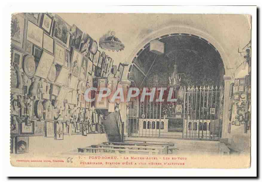Font Romeu CPA le maitre autel Les ex voto pelerinage station d´ete a 1765 metres d´altitude