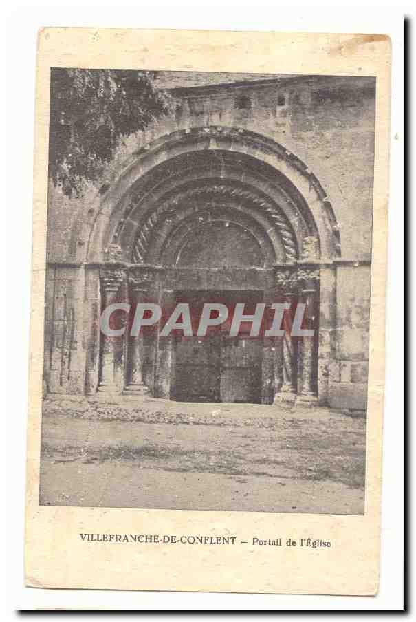 Villefranche de Conflent CPA Portail de l´eglise