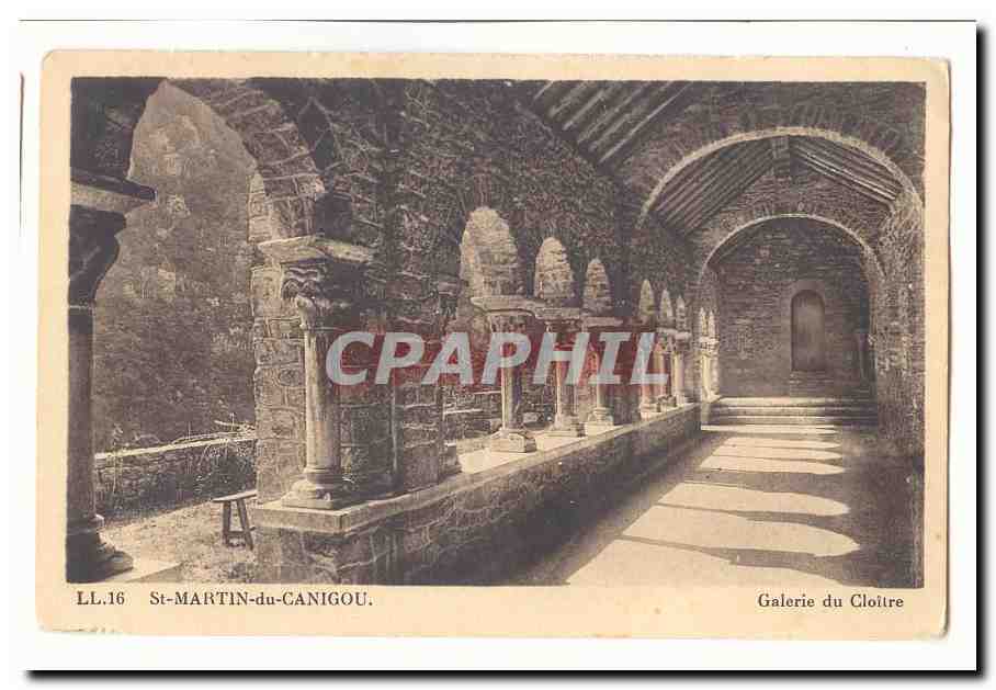 St Martin du Canigou CPA Galerie du clotre