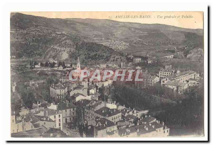 Amelie les Bains CPM Vue generale et Palalda