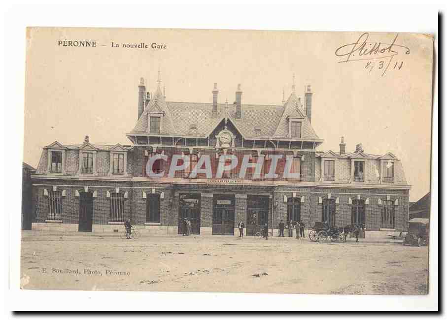 Peronne CPA La nouvelle gare