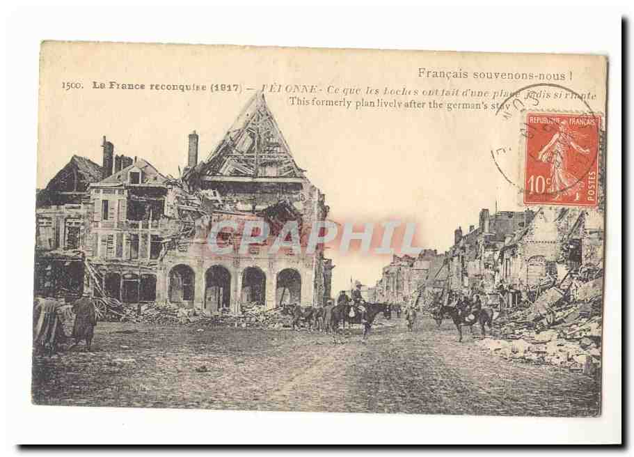 Peronne CPA Ce que les boches ont fait d'une place jadis si riante