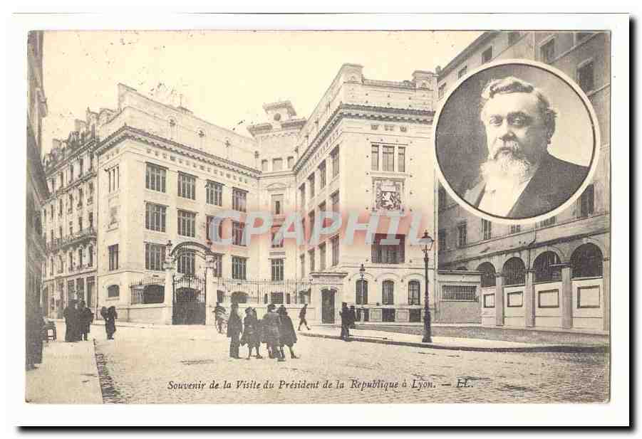 Lyon CPA Souvenir de la visite du president de la republique a Lyon