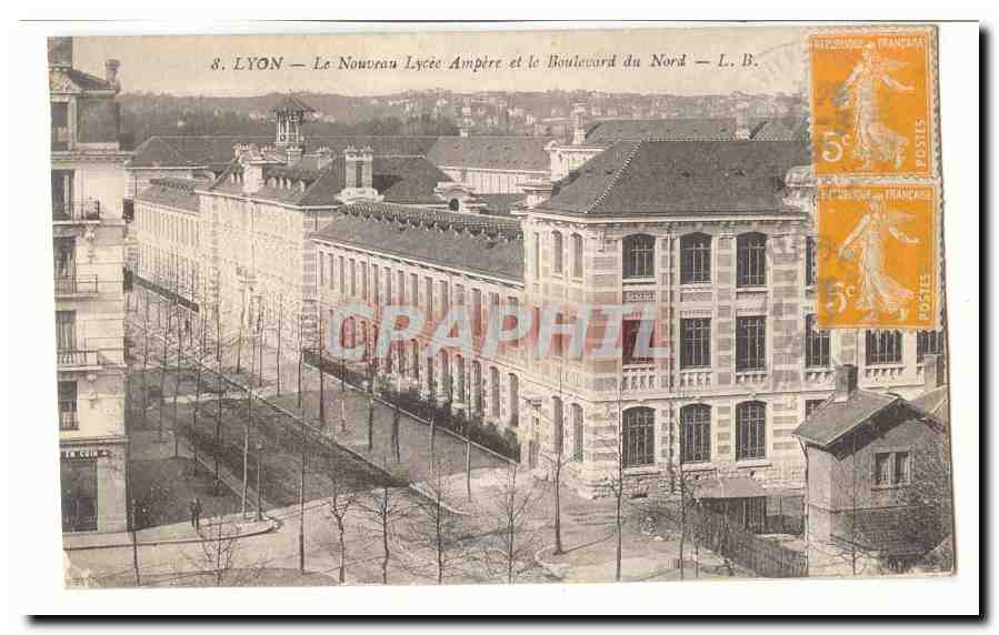 Lyon CPA Le nouveau Lycee Ampere et le boulevard du Nord