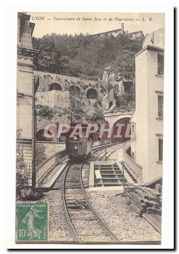 Lyon CPA Funiculaire de Saint Just et de Fourvieres