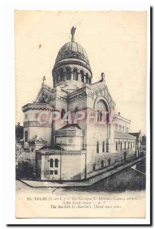 Tours CPA La basilique St Martin (Laloux architecte) Cote Nord Ouest