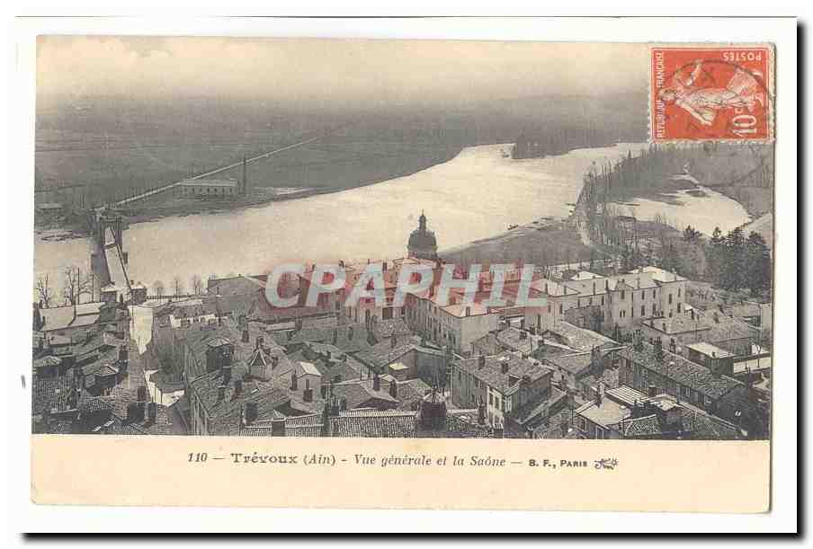 Trevoux CPA Vue generale et la Saone