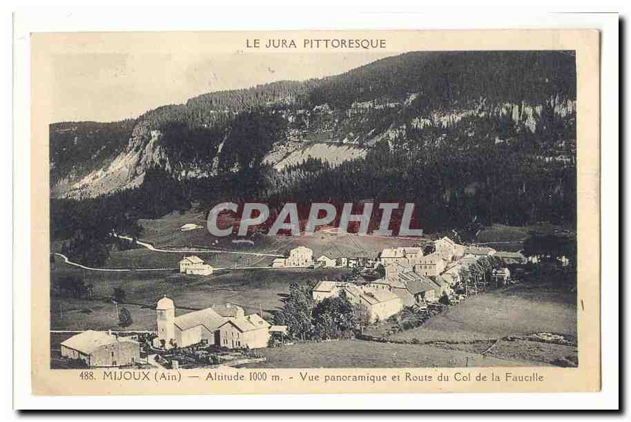 Mijoux (Ain) — Vue panoramique et Route du Col de la Faucille — Altitude 1000 m — Le Jura pittoresque