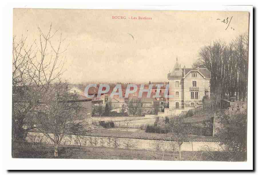 Bourg - Les Bastions — vue du château et du village - Anverso