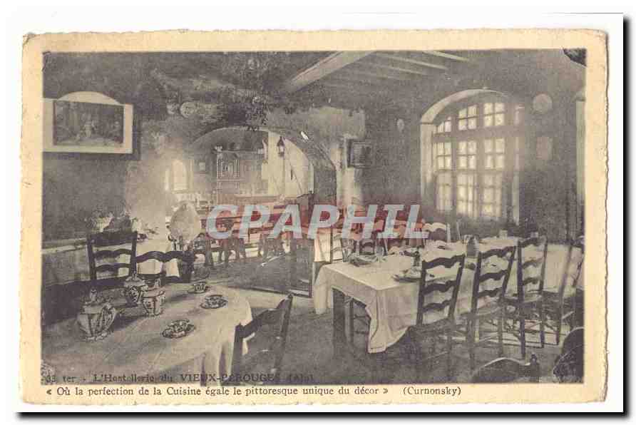 L'hostellerie du Vieux Perouges CPA Cuisine