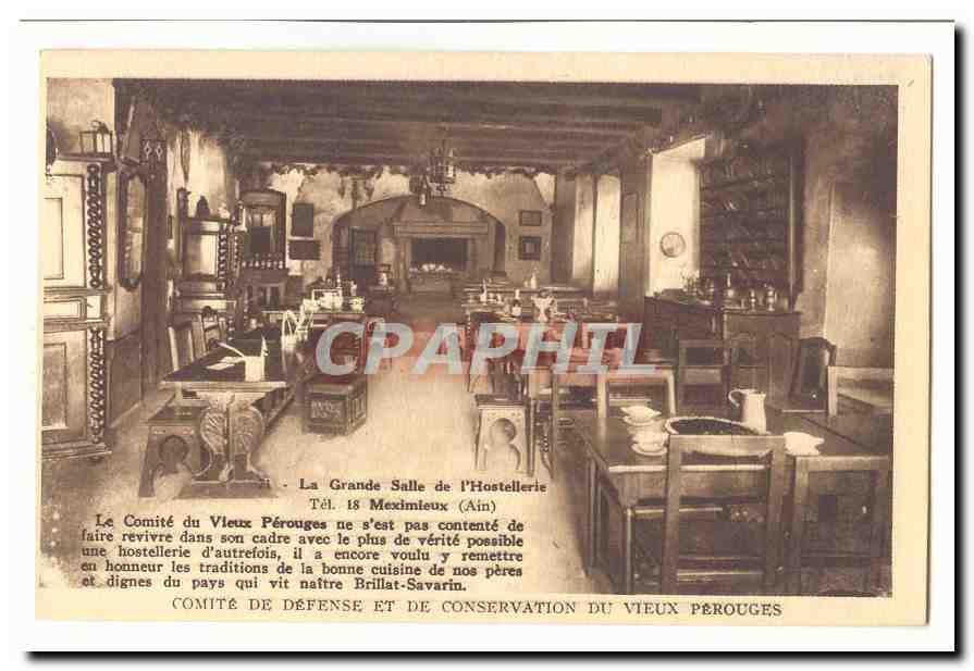 Perouges CPA La grande salle de l'hostellerie