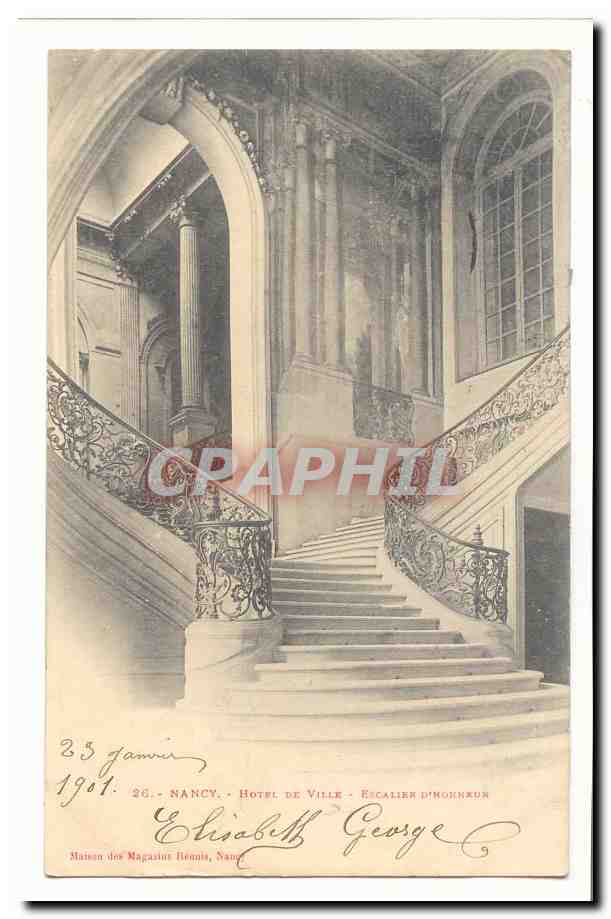 Nancy CPA Hotel de ville Escalier d'honneur