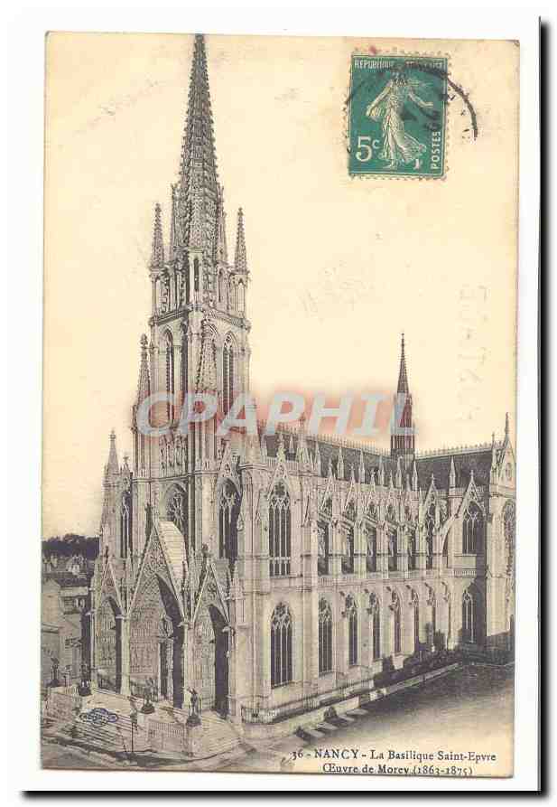 Nancy CPA La basilique Saint Epvre Oeuvre de Morey (1863-1875)
