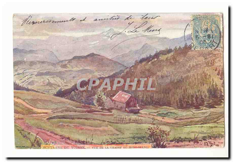 Berg des Voiron — Ansicht der Mont-Blanc-Kette — Verlag Trilon